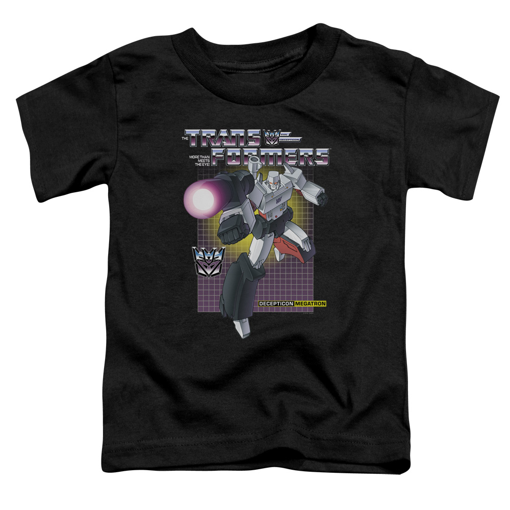 Transformers & Megatron Print Toddler Short Sleeve T-Shirt, Black - Large 4T