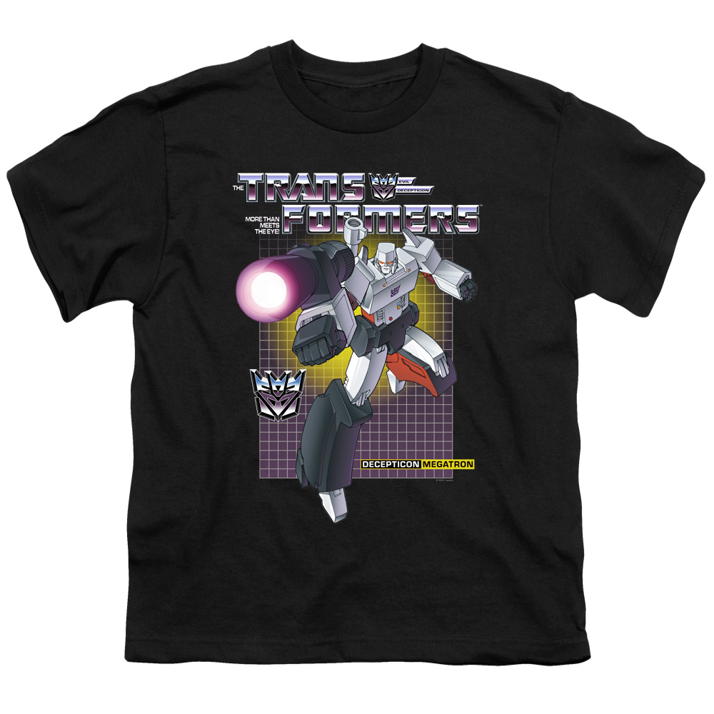 Transformers & Megatron Print Youth Long Sleeve T-Shirt, Black - Small
