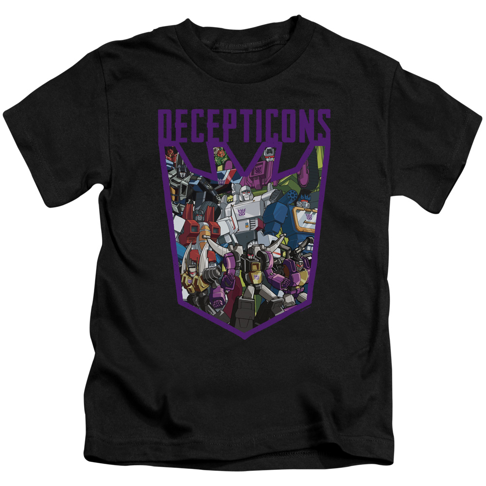 Transformers & Decepticon Collage Print Juvenile Short Sleeve T-Shirt, Black - Large 7