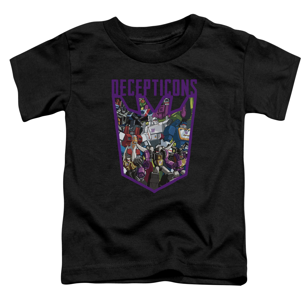 Transformers & Decepticon Collage Print Toddler Short Sleeve T-Shirt, Black - Small 2T