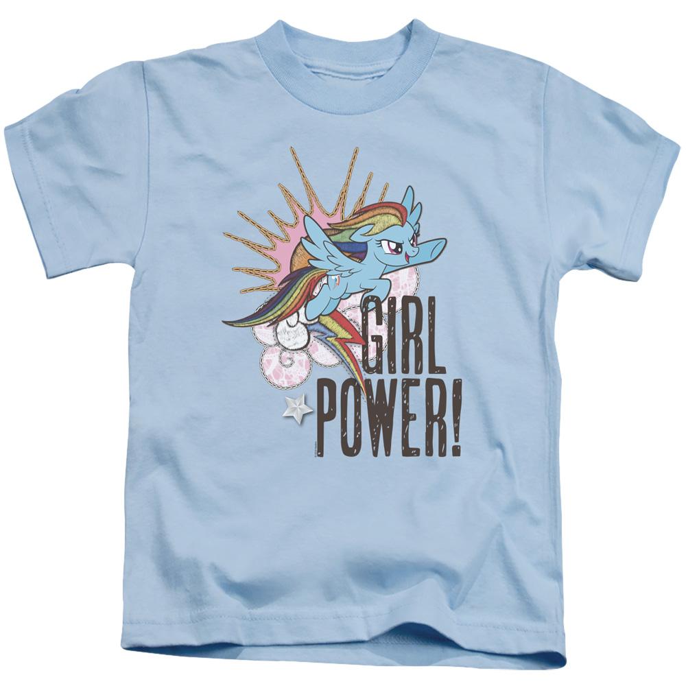 HBRO156-KT-2 My Little Pony TV & Girl Power-Juvenile 18 by 1 Short Sleeve T-Shirt, Light Blue - Medium 5 & 6