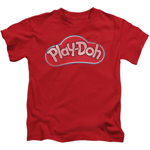 Play Doh & Lid 18 by 1 Juvenile Short Sleeve T-Shirt, Red - Medium 5-6