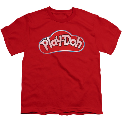 Play Doh & Lid 18 by 1 Youth Long Sleeve T-Shirt, Red - Medium