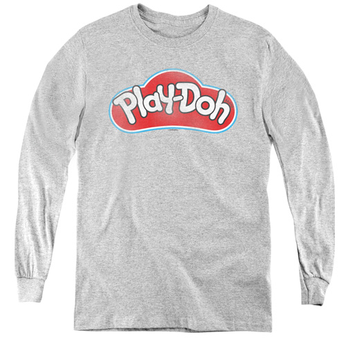 Play Doh & Dohs Youth Long Sleeve T-Shirt, Athletic Heather - Small