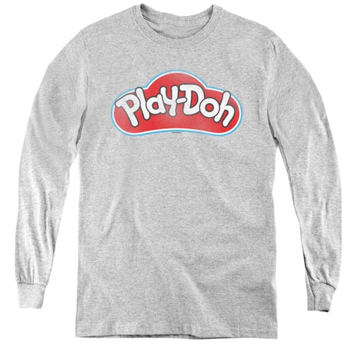 Play Doh & Dohs Youth Long Sleeve T-Shirt, Athletic Heather - Medium