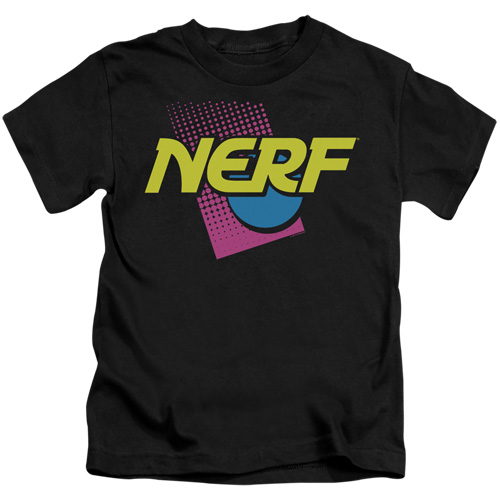 Nerf & 90s Logo 18 by 1 Juvenile Short Sleeve T-Shirt, Black - Large 7