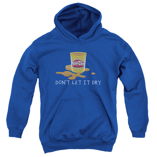 Play Doh & Dry Out Youth Hooded Sweatshirt, Royal Blue - Medium
