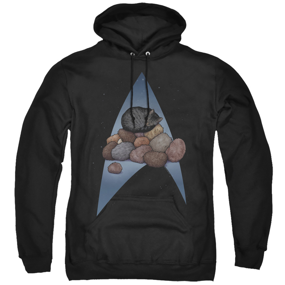 Star Trek & Five Year Nap Adult Pull-Over Hoodie, Black - 2X