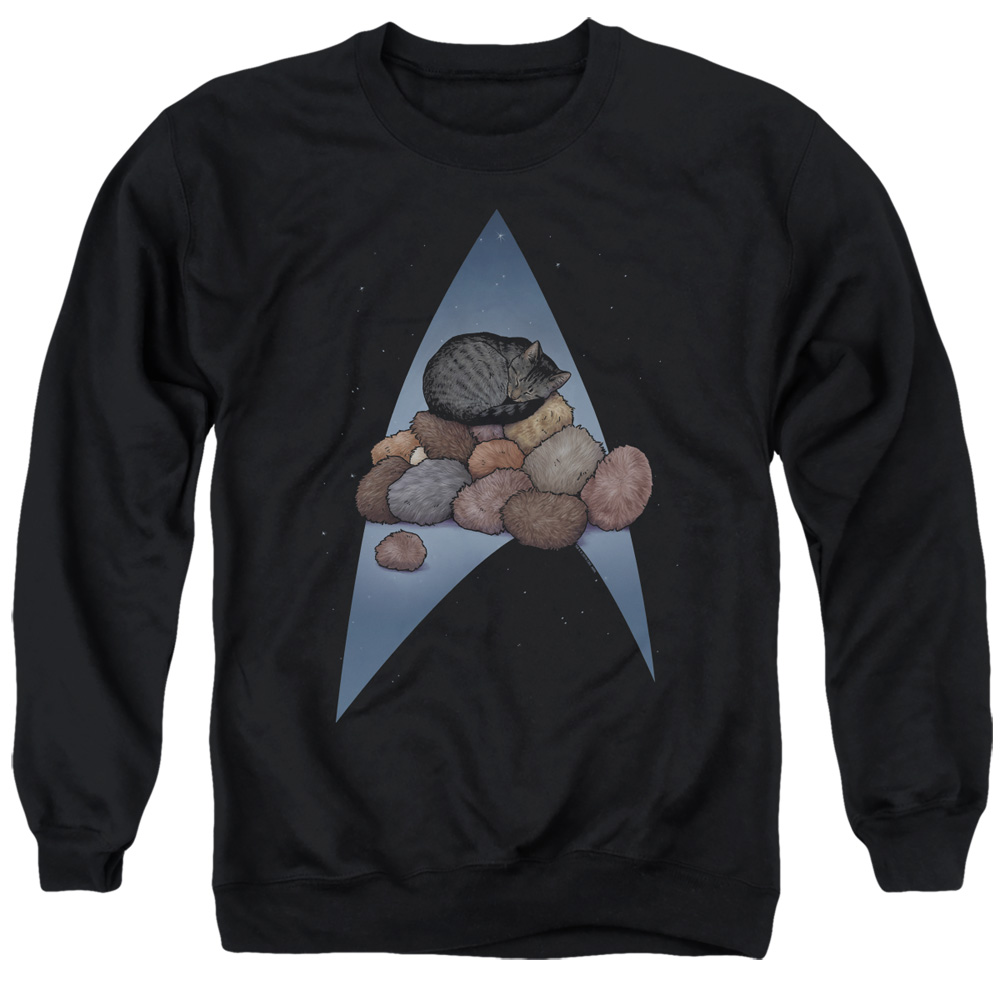 Star Trek & Five Year Nap Adult Crewneck Sweatshirt, Black - 3X