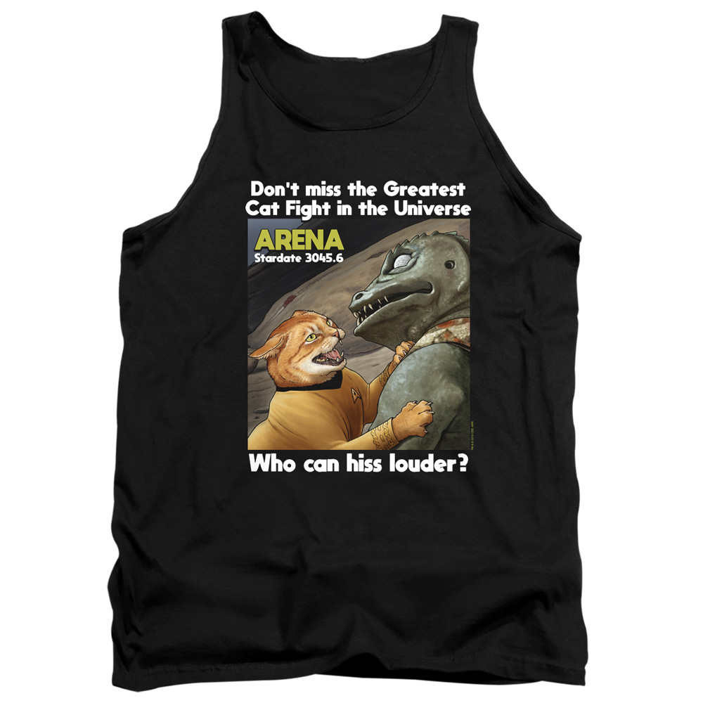 Star Trek & Cat Fight Adult Tank Top, Black - Medium