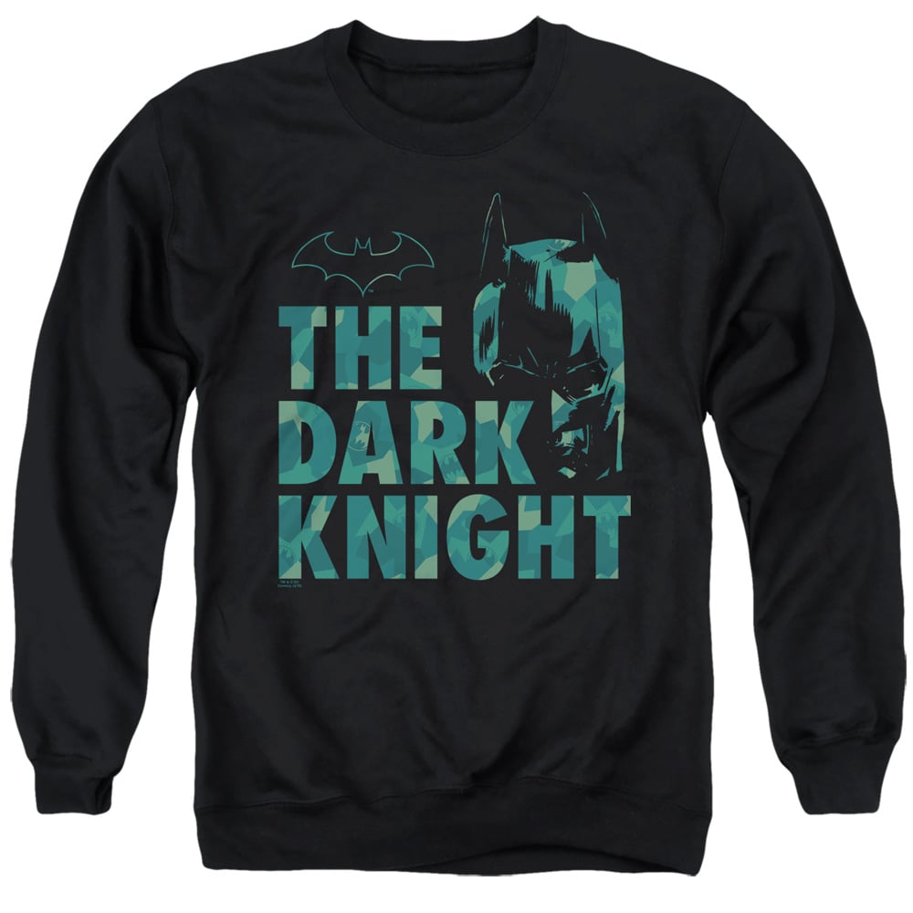 Batman & Cutting Pattern-Adult Crewneck Sweatshirt, Black - 2X