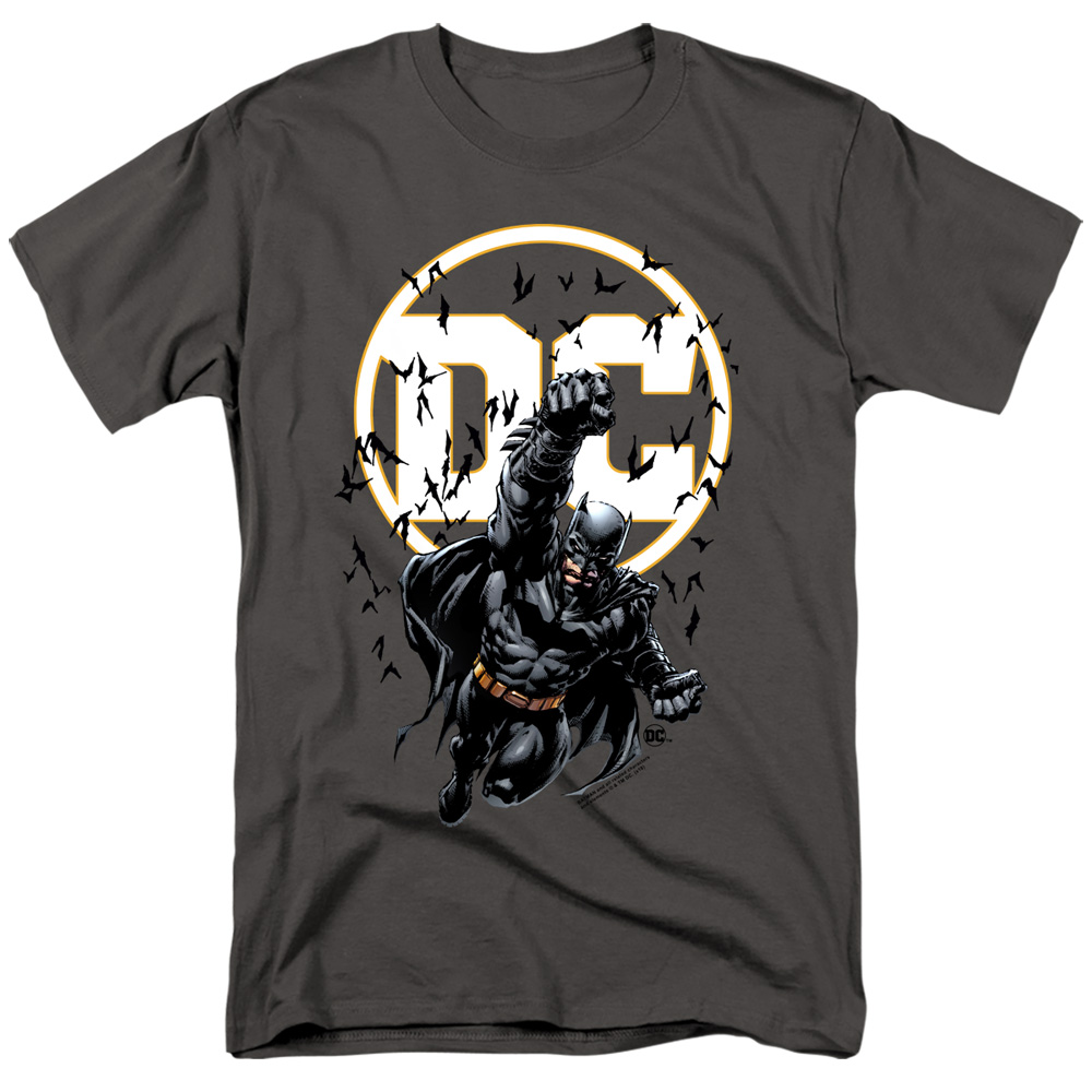 Batman & Batman DC Short Sleeve Adult 18-1 T-Shirt, Charcoal - Extra Large