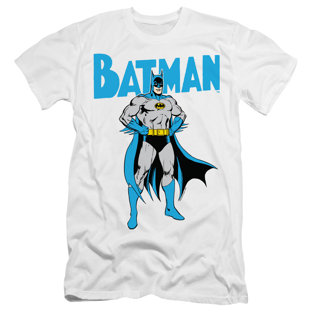 BM2924-PSF-2 Batman & Stance-HBO Short Sleeve Adult 30-1 T-Shirt, White - Medium