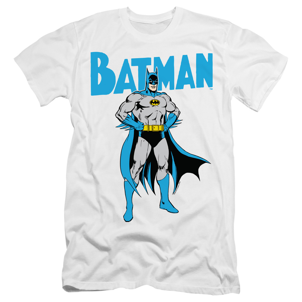 BM2924-PSF-4 Batman & Stance-HBO Short Sleeve Adult 30-1 T-Shirt, White - Extra Large -  Trevco