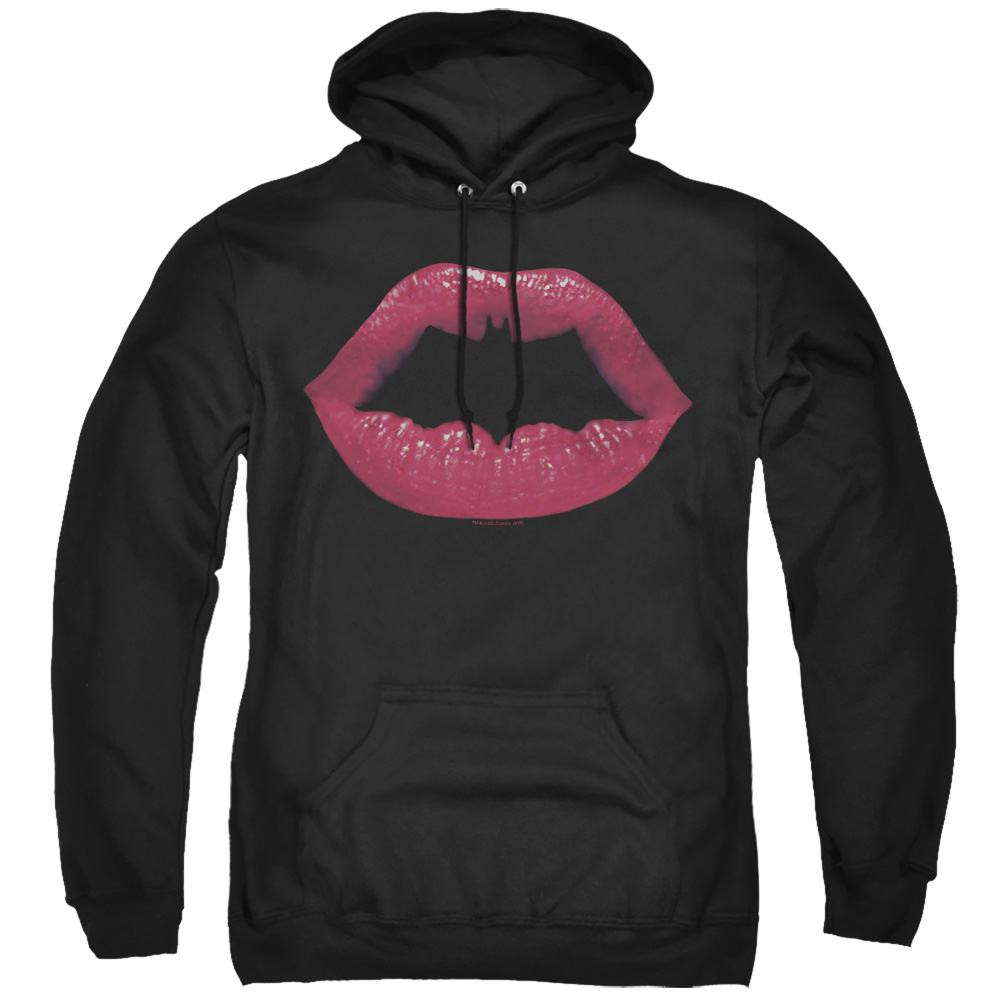 BM2927-AFTH-7 Batman & Bat Kiss-Adult Pull-Over Hoodie, Black - 4X -  Trevco