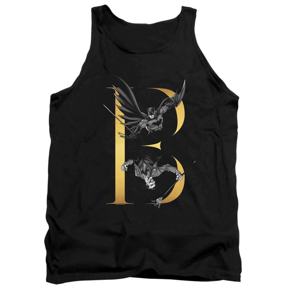 Batman B-Adult Tank Top, Black - 2X