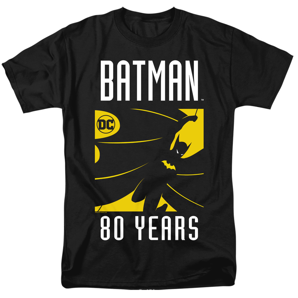 Batman Silhouette Short Sleeve Adult 18-1 T-Shirt, Black - Medium