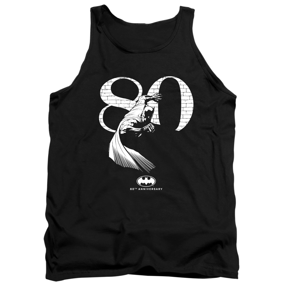 Batman 80 Wall-Adult Tank Top, Black - Medium