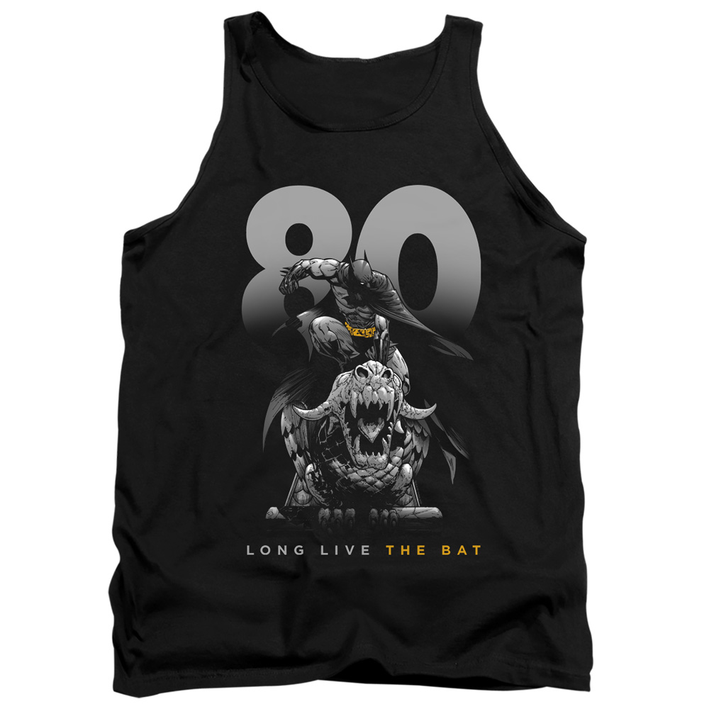 Batman Big 80-Adult Tank Top, Black - Extra Large
