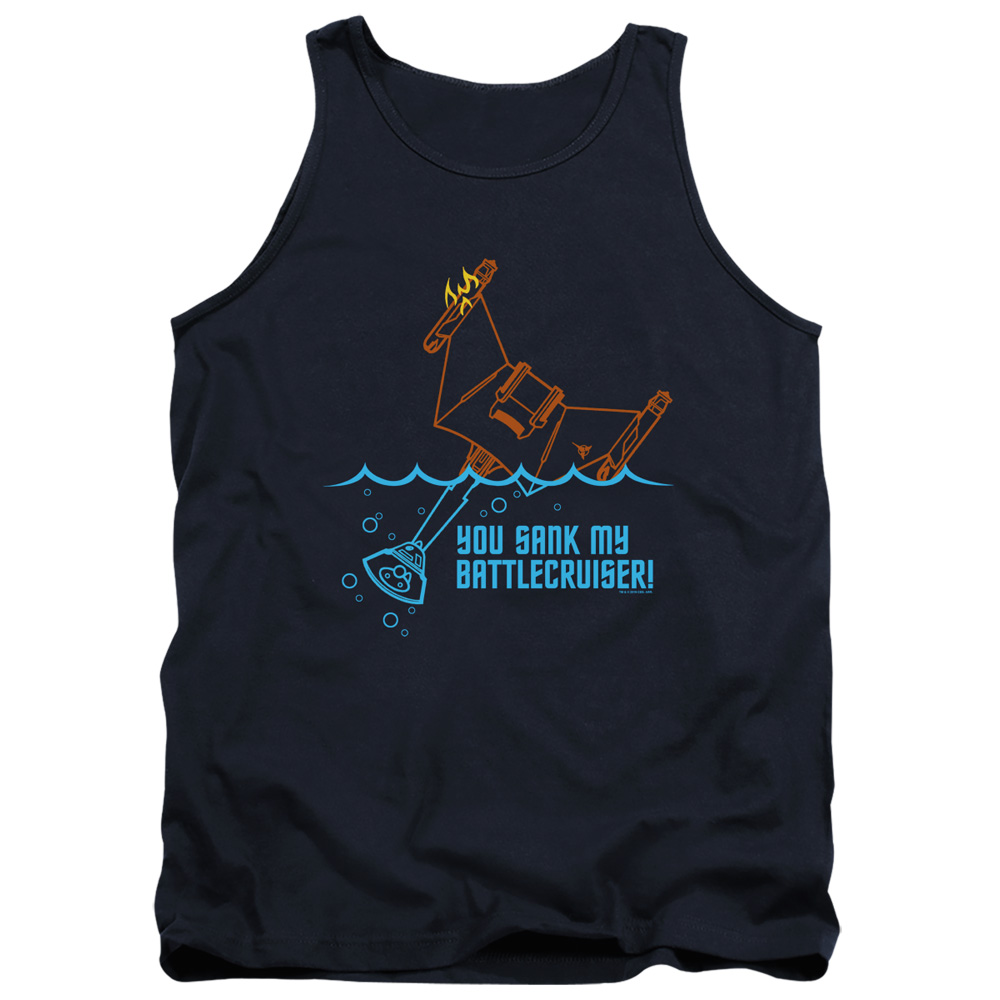 Star Trek & Battlecruiser-Adult Tank Top, Navy - Medium
