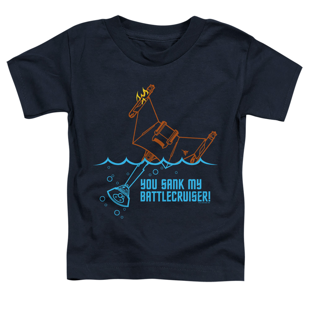 Star Trek & Battlecruiser-Short Sleeve Toddler Tee, Navy - Medium 3T