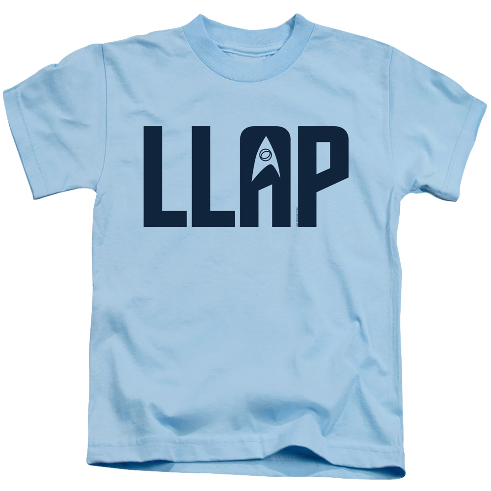 CBS1648-KT-2 Star Trek & Llap-Short Sleeve Juvenile 18-1 T-Shirt, Light Blue - Medium 5-6