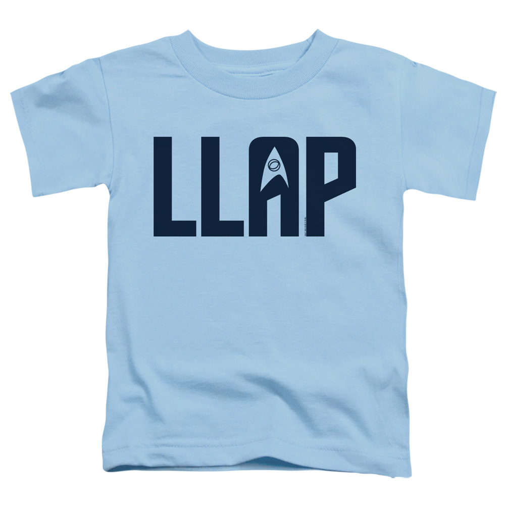 CBS1648-TT-2 Star Trek & Llap-Short Sleeve Toddler Tee, Light Blue - Medium 3T
