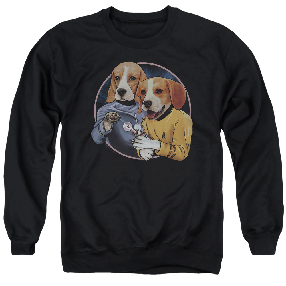 Star Trek & Trek Dogs-Adult Crewneck Sweatshirt, Black - 3X