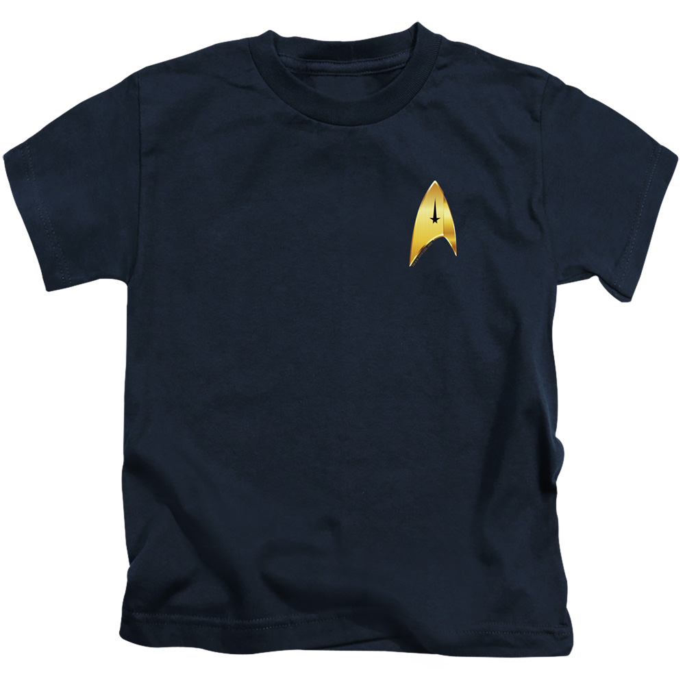 Star Trek Discovery & Command Badge-Short Sleeve Juvenile 18-1 T-Shirt, Navy - Small 4