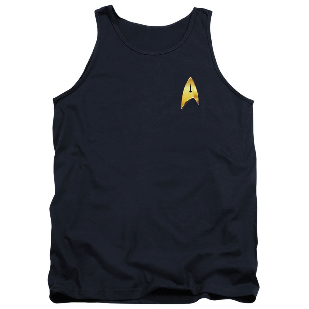 Star Trek Discovery & Command Badge-Adult Tank Top, Navy - Medium