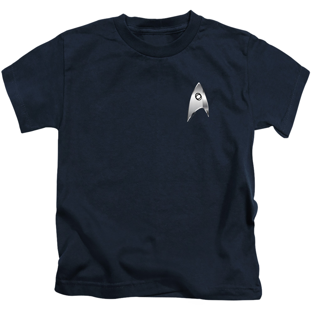 Star Trek Discovery & Sciences Badge-Short Sleeve Juvenile 18-1 T-Shirt, Navy - Small 4