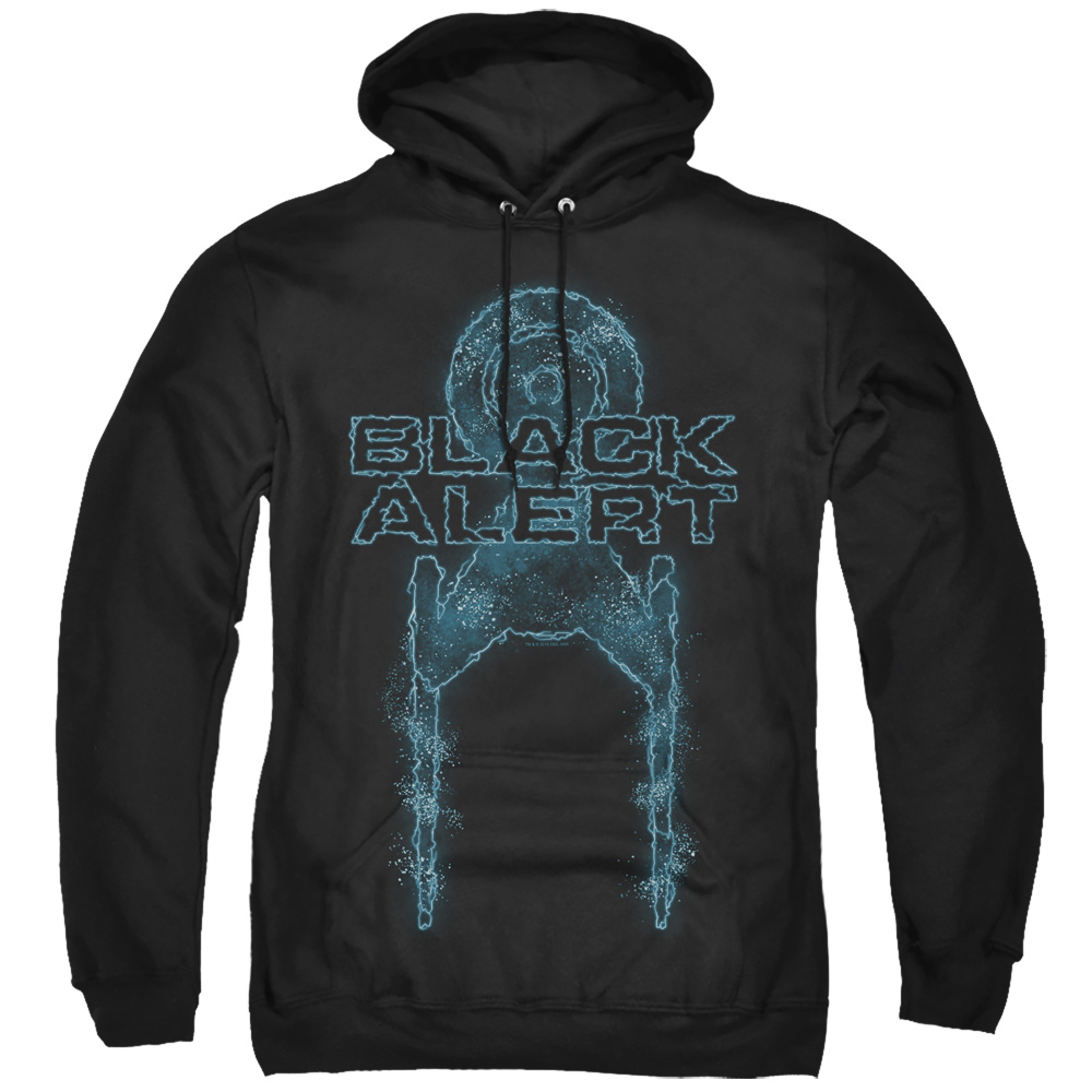 Star Trek Discovery & Black Alert-Adult Pull-Over Hoodie, Black - Small
