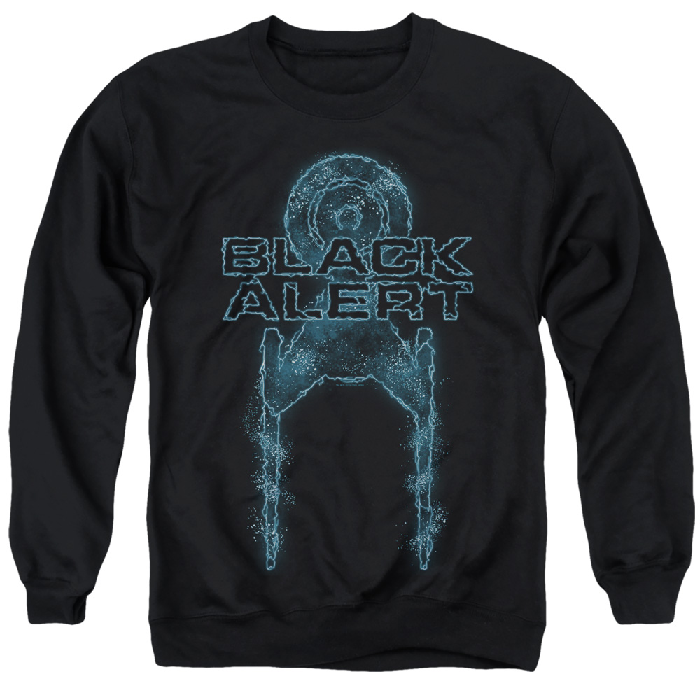 CBS2567-AS-3 Star Trek Discovery & Black Alert-Adult Crewneck Sweatshirt, Black - Large