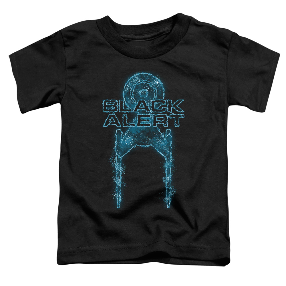 Star Trek Discovery & Black Alert-Short Sleeve Toddler Tee, Black - Medium 3T