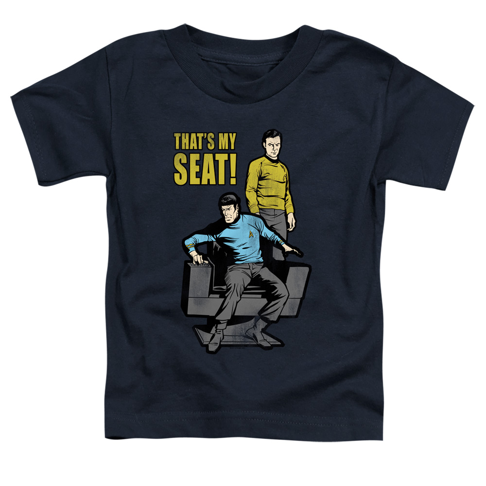 Star Trek & My Seat-Short Sleeve Toddler Tee, Royal Blue - Medium 3T