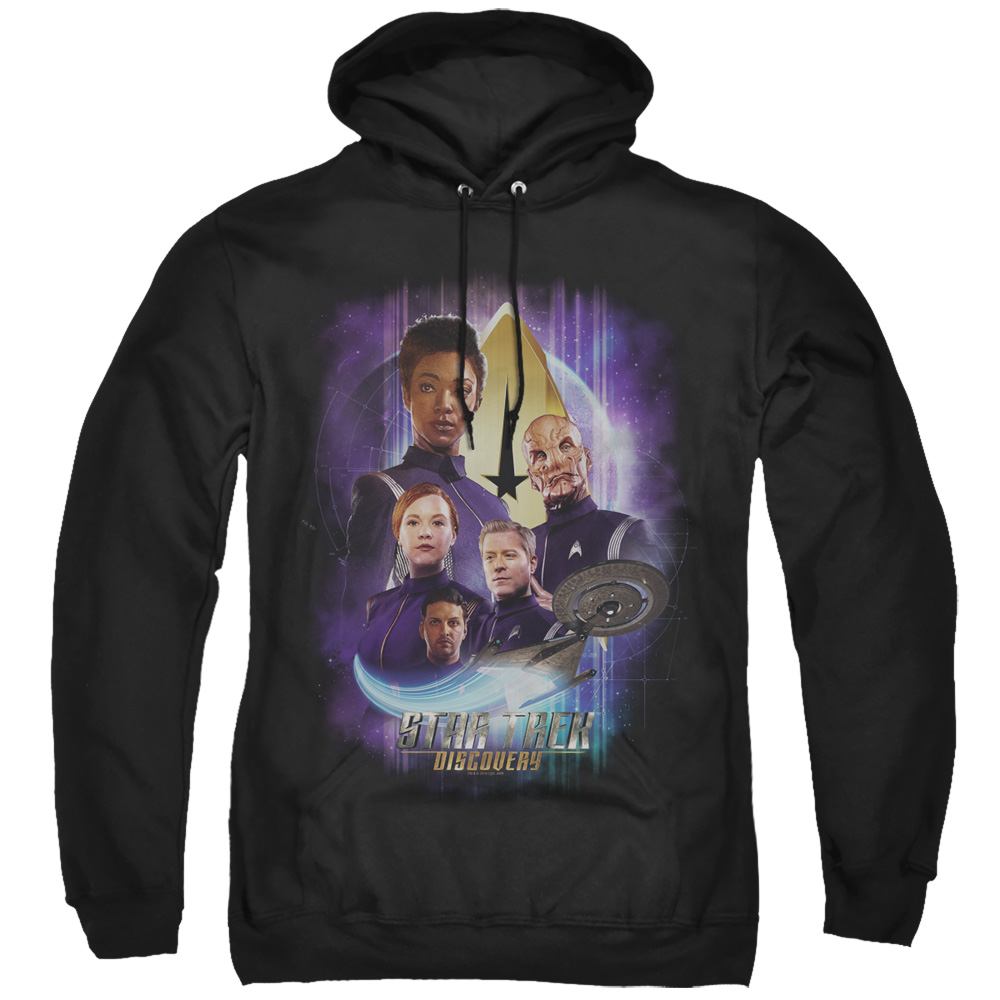 Star Trek Discovery & Discoverys Finest-Adult Pull-Over Hoodie, Black - 2X