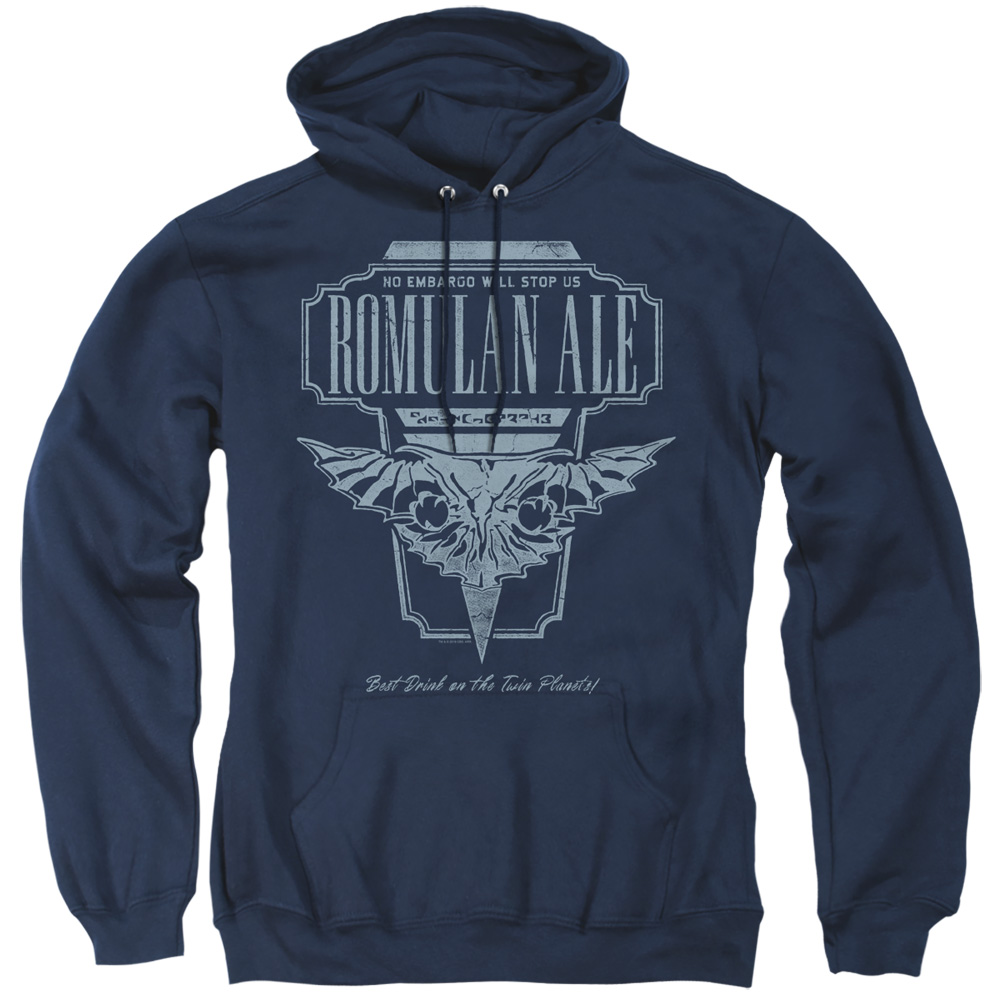 Star Trek The Next Generation & Romulan Ale-Adult Pull-Over Hoodie, Navy - Medium