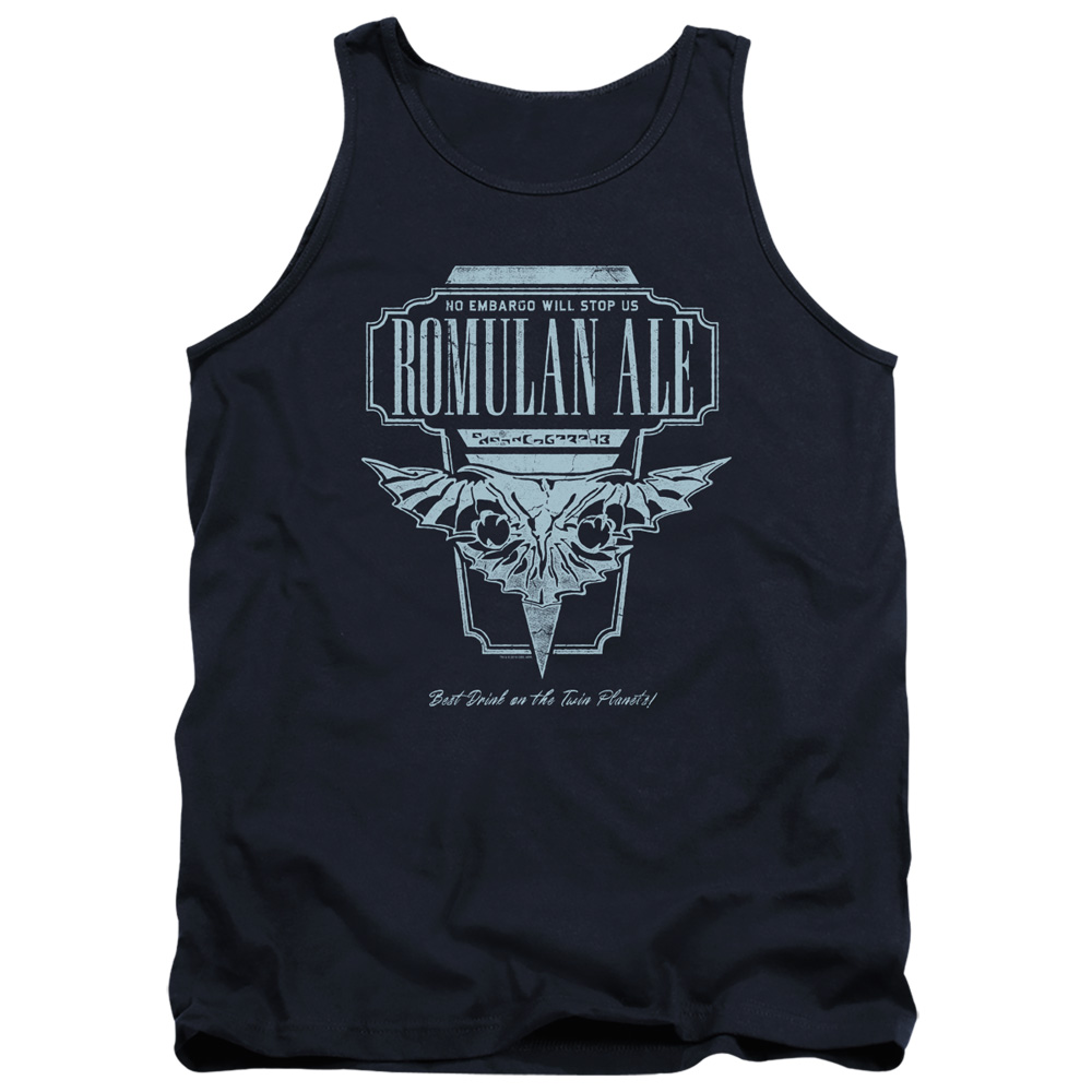 Star Trek The Next Generation & Romulan Ale-Adult Tank Top, Navy - Medium