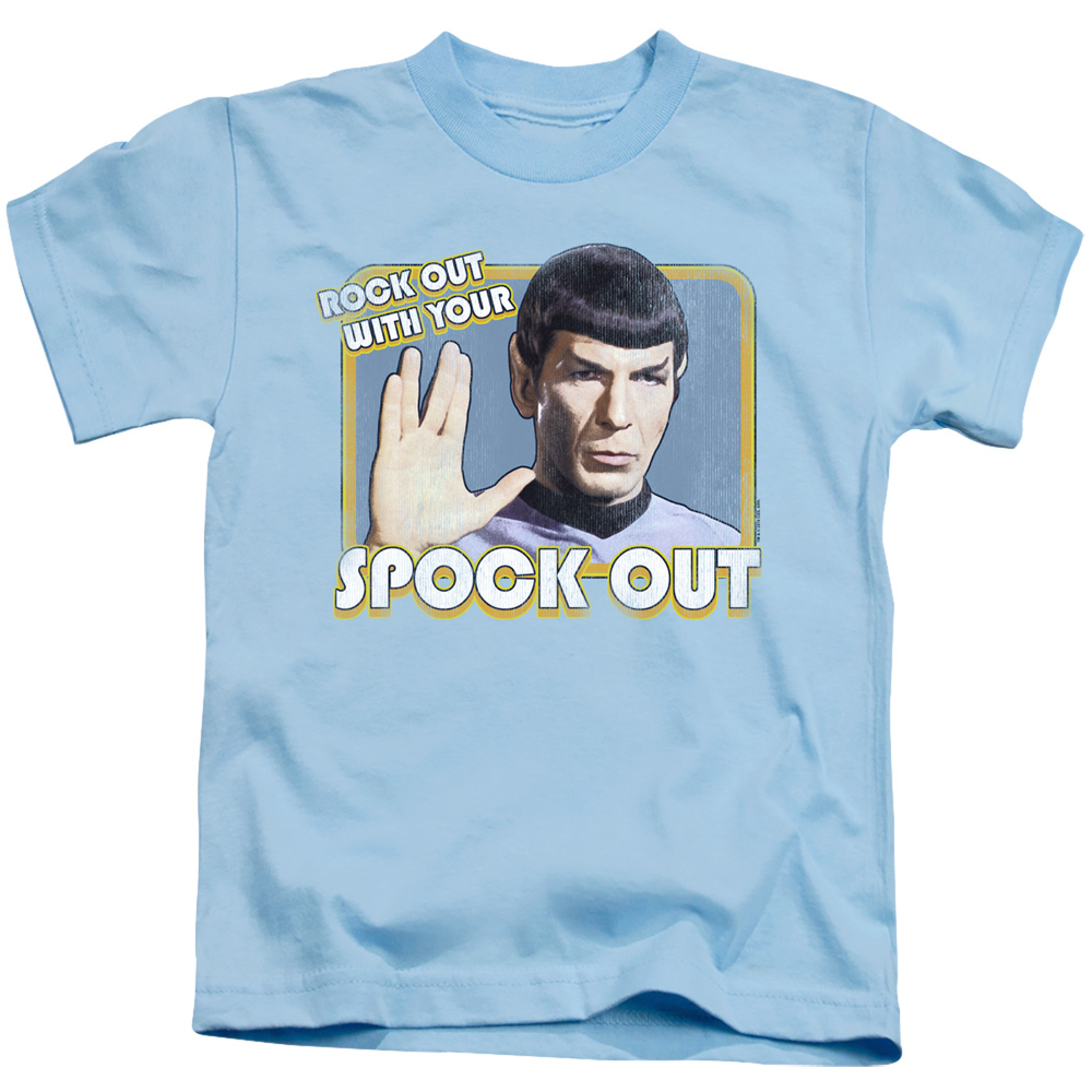 Star Trek & Spock Out-Short Sleeve Juvenile 18-1 T-Shirt, Light Blue - Small 4
