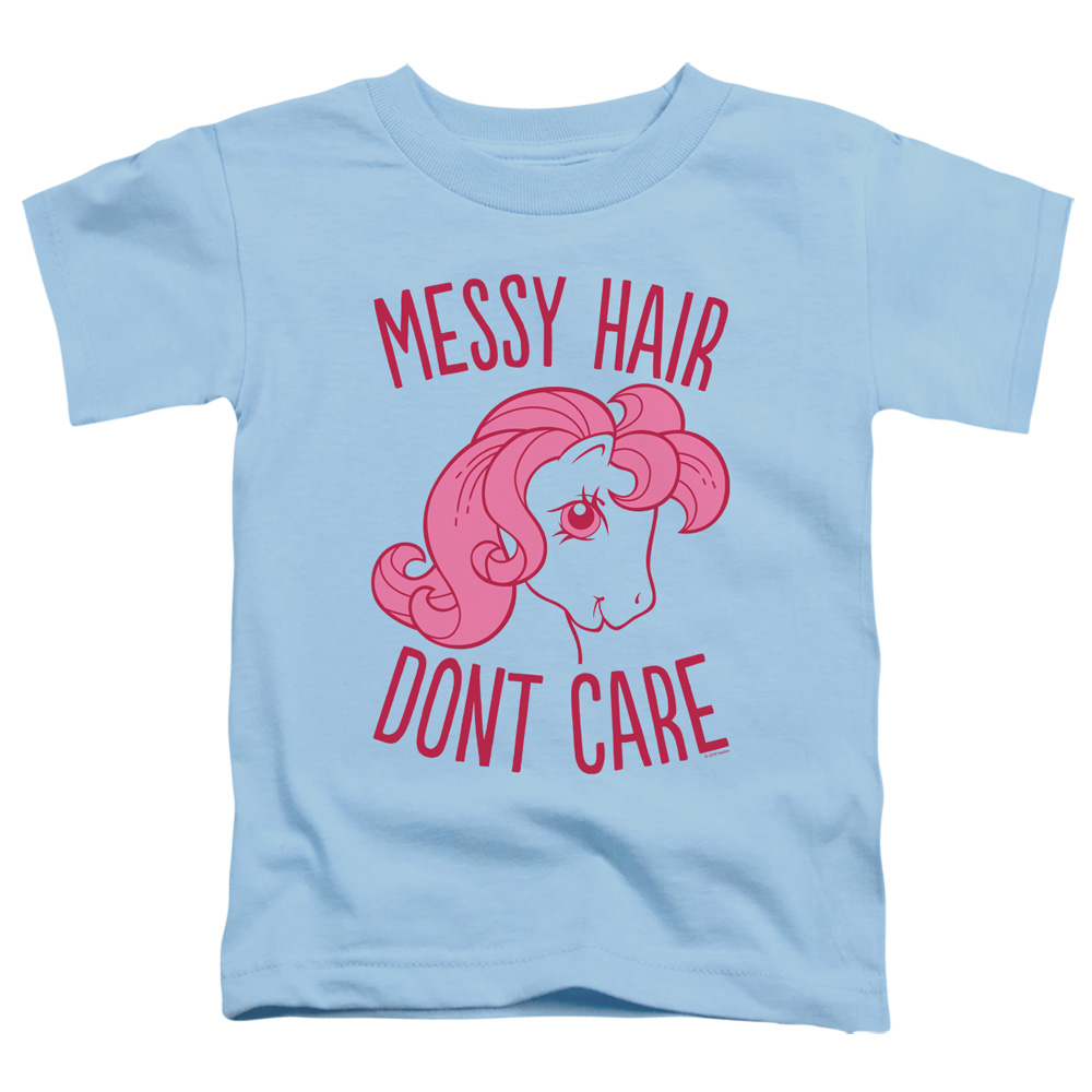 HBRO205-TT-2 My Little Pony Retro & Messy Hair - Short Sleeve Toddler Tee, Light Blue - Medium 3T