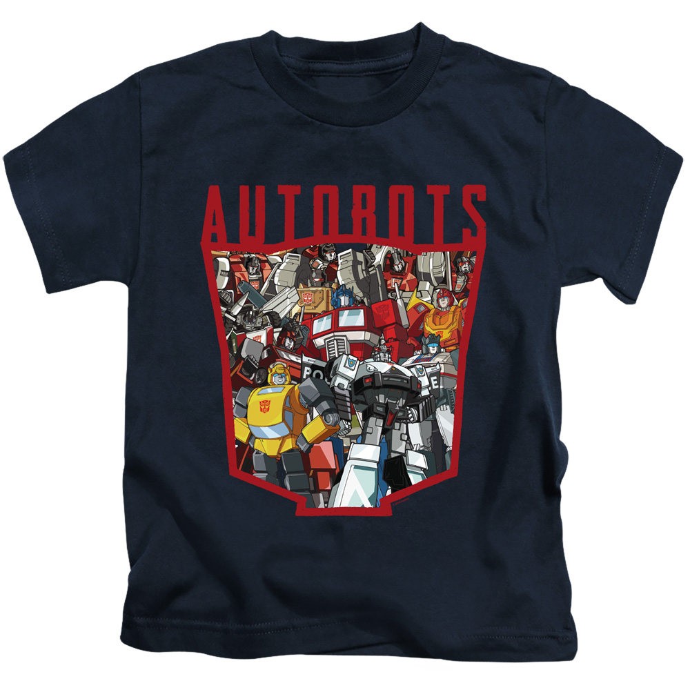 Transformers & Autobot Collage - Short Sleeve Juvenile 18-1 T-Shirt, Navy - Large 7