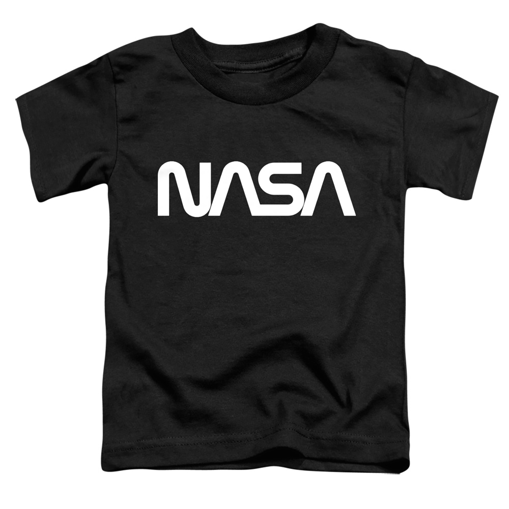 NASA & Worm Logo-Short Sleeve Toddler Tee, Black - Medium 3T