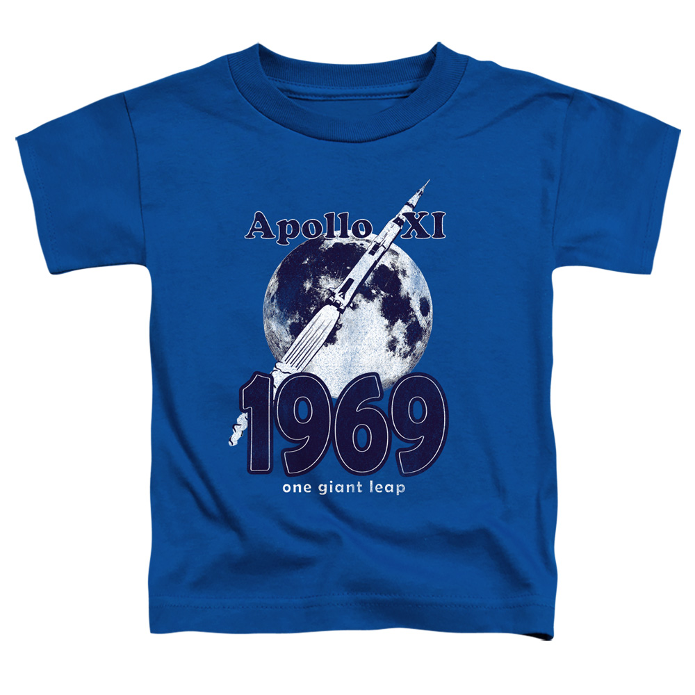 NASA & One Giant Leap-Short Sleeve Toddler Tee, Royal Blue - Medium 3T