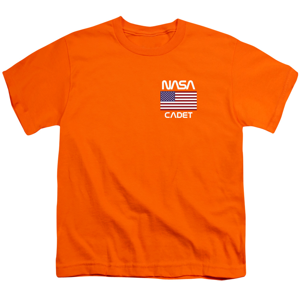 NASA & Cadet-Short Sleeve Youth 18-1 T-Shirt, Orange - Medium