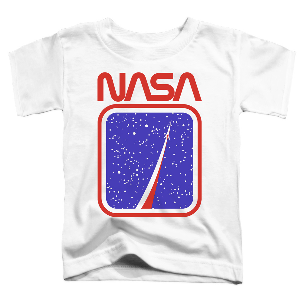 NASA147-TT-2 NASA & to the Stars-Short Sleeve Toddler Tee, White - Medium 3T