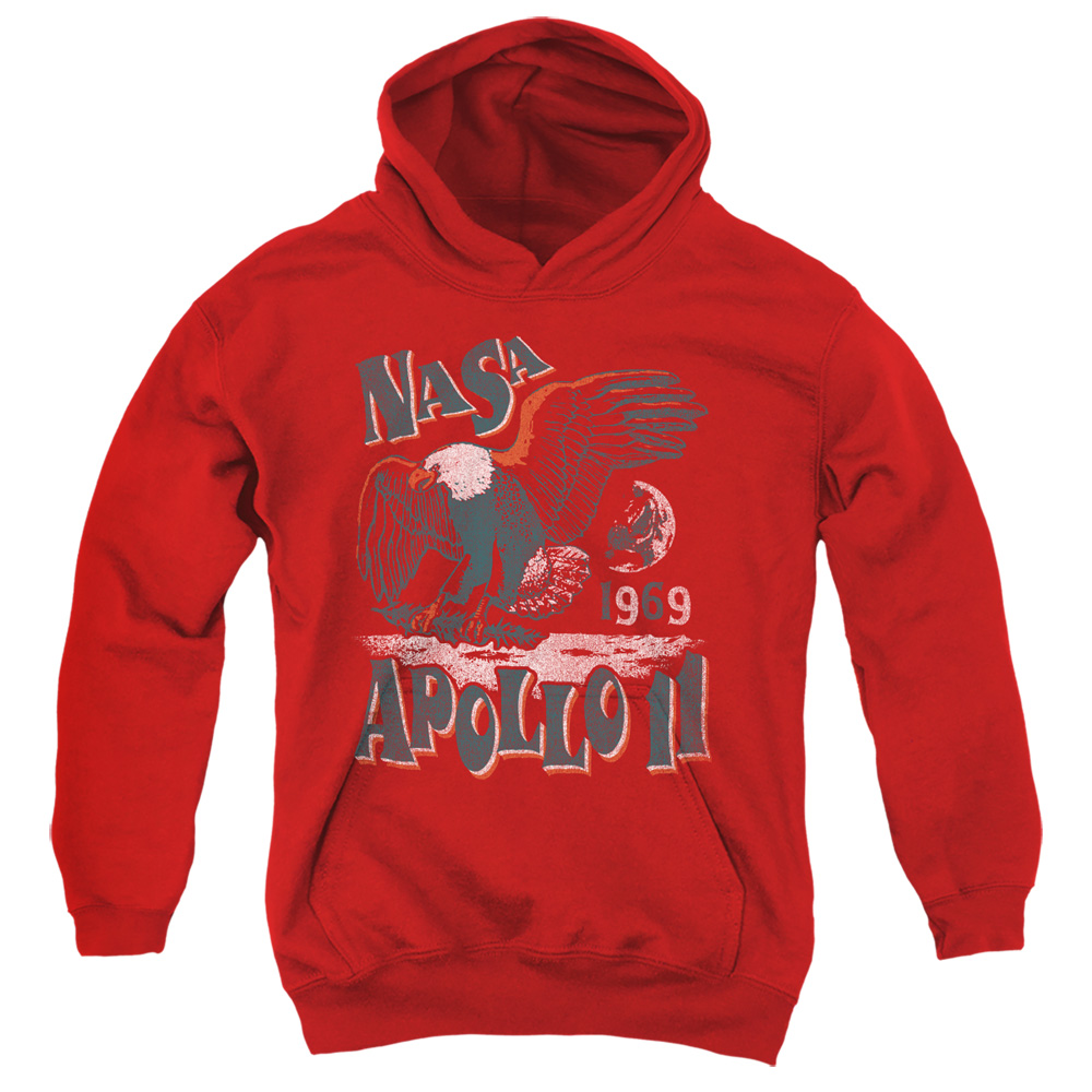 Trevco   NASA & Apollo 11-Youth Pull-Over Hoodie, Red - Small
