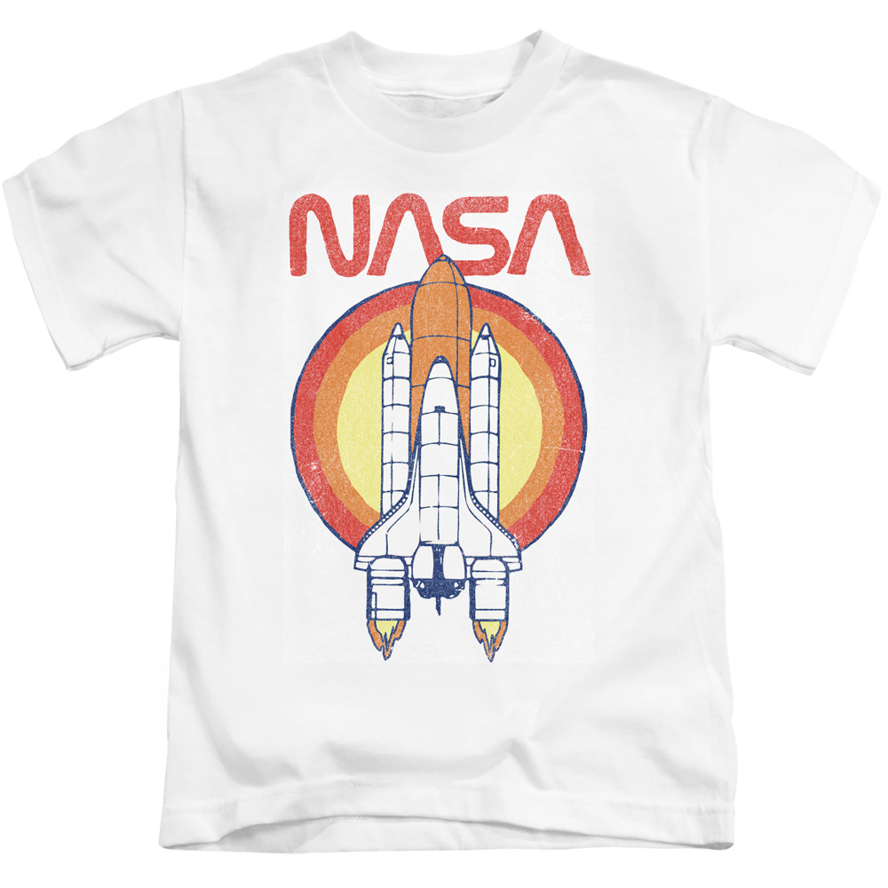 NASA & Shuttle Circle-Short Sleeve Juvenile 18-1 T-Shirt, White - Small 4