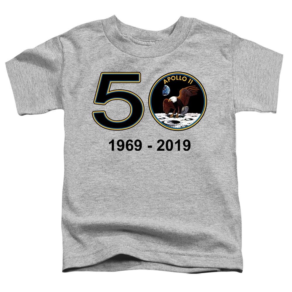 NASA & Apollo 11 50th-Short Sleeve Toddler Tee, Athletic Heather - Large 4T