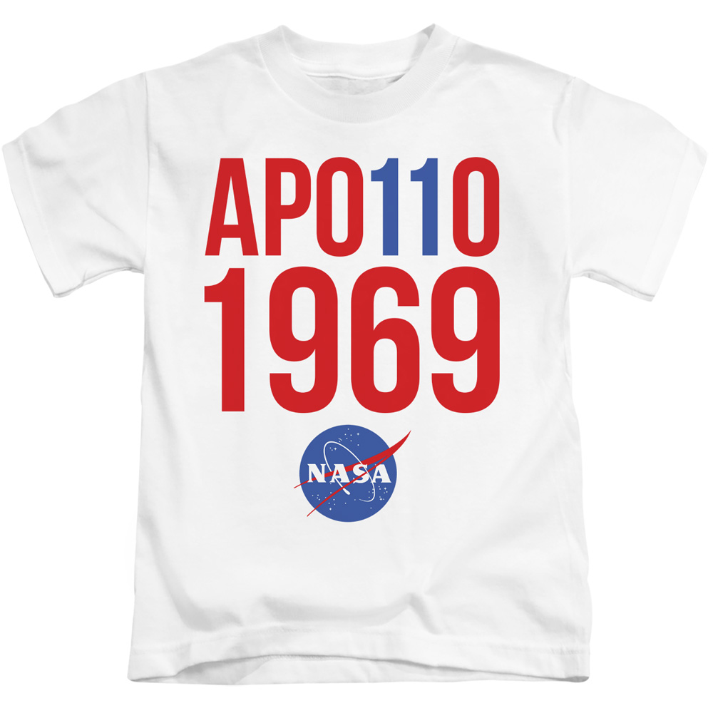 NASA158-KT-3 NASA & 1969-Short Sleeve Juvenile 18-1 T-Shirt, White - Large 7