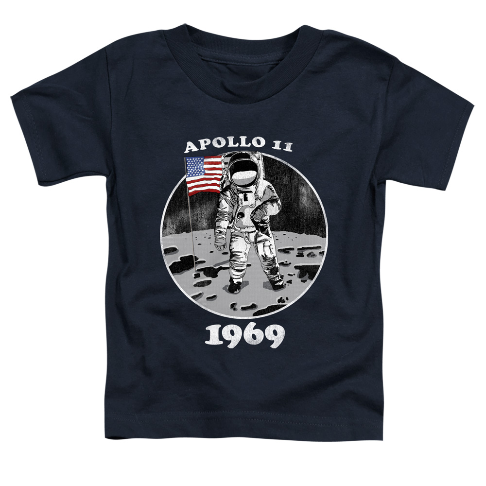 NASA & Not Fake-Short Sleeve Toddler Tee, Navy - Small 2T